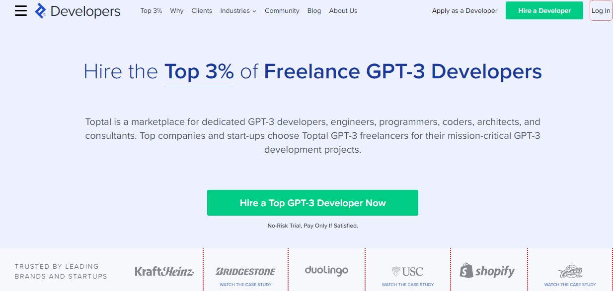 top total landing page